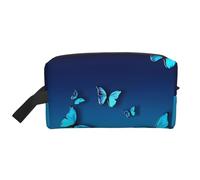 Fishing Lake Fishermen - Bolsa de almacenamiento con estampado de pescadores, bolsa de aseo de viaje duradera, bolsa organizadora portátil de maquillaje y cosméticos con cremallera, Hermosa mariposa