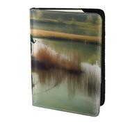 Fishing Lake Fishermen - Soporte para pasaporte, artículos esenciales de viaje, cartera antirrobo para tarjetas y pasaportes, tamaño para adaptarse a todos los pasaportes estándar