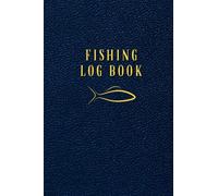 Fishing Log Book in Navy Blue Leather Print Cover: An Essential Accessory for the Tackle Box; Fishing Log Book for Dad, Fishing Gifts for Dad, 120 Pages (6" x 9"), Glossy Cover