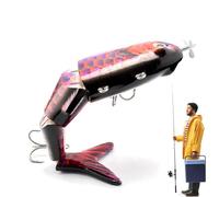 Fishing Lure - ABS, Smart, 5.5 pulgadas, realista, USB recargable Electric Animated Bait with Hook Slow Sink Action for Bass Trout Catfish Anglers Saltwater Freshwater Gear Fishing Kit