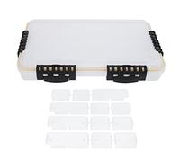 Fishing Lure Bait Box | Sturdy Sealed with 4 Buckles & Multi - Groove Design | Tackle Box Organizer for Hard Baits/Soft Plastics/Fishing Gear | Clear Plastic for Easy