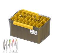 Fishing Lure Box - ABS Storage Case 9.25in Tackle Organizer, Large Capacity Bait Holder, Secure Lock Design Durable Build | Tackle Storage Box for Fishing Lures Hooks Gear Organization Travel Use