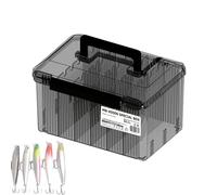 Fishing Lure Box - ABS Storage Case 9.25in Tackle Organizer, Large Capacity Bait Holder, Secure Lock Design Durable Build | Tackle Storage Box for Fishing Lures Hooks Gear Organization Travel Use