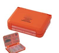 Fishing Lure Box - Small Portable Double-Layer Case for Organization | High- Frame with Secure Snap-Latches & Internal Dividers for Jigs, Hooks and Beads