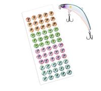 Fishing Lure Eyes - 4D Adhesive Bait Stickers | Realistic Fishermen Tackle Accessory | Baits Accessories For Beginner Dad Men Outdoor Water Lake River Sea Shore Freshwater Dads