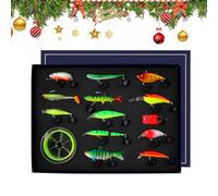 Fishing Lure Kit - Juego de de de Navidad, Kit de Artificial, Kits de Aparejos de portátiles, Kits de Engranajes de para Exteriores, Agua Salada, río Fresco, Lago