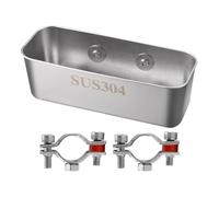 Fishing Lure Organizer - 2000ml Steel Case | Drainage Design | 25.6 x 10 x 9cm Size, 405g Construction, Rail Clamps Fit 25-28mm or 32-34mm Diameters for Boat and Canoe Storage