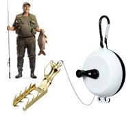 Fishing Lure Retriever, ABS+PP Shell Bait Rescue Device with Stainless Steel Hook, 9.84ft PE Rope, 60kg Tensile Strength for Retrieving Lost Fishing Lures and Baits