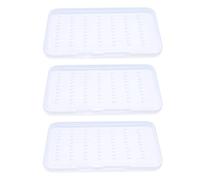 Fishing Lure Storage Box 3Pcs Set | Single Side Transparent ABS Plastic/Repels Water/Portable | 77-168 Holes for Tackle Organization | Compact Bait Container for Anglers (S)