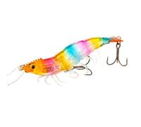 Fishing Lures - Señuelos de para Bass | Shrimp Luress Fishingg Saltwater, Realistic 3.54 in, Glow in The Dark Soft Jig Reflective Artificial for Water Fresh Pier Salmon Catfish Beach Shore