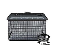 Fishing Net, Fish Basket, 19.69x15.35x9.45 Inches Portable & Lightweight Live Folding Heavy Duty Reflective, Crayfish Cage for Men, Father, Boyfriend, Neighbor and Uncle
