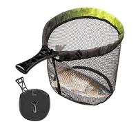 Fishing Net, Foldable Landing Net, Abs Frame with Nylon Mesh, Trout Catch and Release Tool, Compact Storage with Bag for Wading, Kayak, Outdoor, Bank Casting Use, 1 Piece