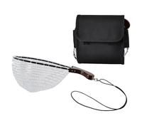 Fishing Net, Foldable Landing Net with Anti-Slip Handle, Lightweight Mesh for Live Caught Transport, Ideal for Aquarium Pools Beach Pond Kayak Bass Salmon Fly Fishing, 18.5x14.17x7.87 Inches