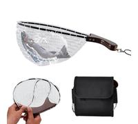 Fishing Net, Landing Net with Handle, Live Catch Transfer Mesh, Anti-Slip Grip Netting Tool, Versatile Gear for Aquarium Pools Beach Ponds Kayak Bass, 18.5x14.17x7.87 Inches