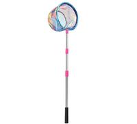 Fishing Net, Toddler Catcher Net, Butterfly Skimmer Tool, Retractable Handle Design, sin tirantes Strong-Duty Grip, Outdoor Swimming Camping Use, 66,93 pulgadas, Pink Blue, 1 pack