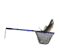 Fishing Net with Telescopic Handle, Plegable Fish Net Floating in Water, Ergonomic Grip Fishing Tool per, Saltwater e Lake Fishing, Portable Durable Gear per Outdoor Use