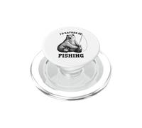 Fishing Pole Bear I'D Rather Be Fishing Funny Outdoors PopSockets PopGrip para MagSafe