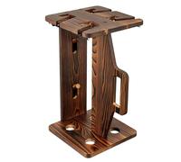 Fishing Pole Holder - Wooden Wall Mounted Organizer | Fishing Rod Storage Rack Display Stand For Indoor Living Room Home House Garage Boat Kayak Ship Beach Sea Equipment Organization