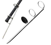 Fishing Pole Holders - Fishing Rod Holder with Double Rings | Fish Rods Stand Ground Stake | Double Rings Rod Rack, Stainless Steel Fish Pole Holder, Fishîng Tools Freshwater