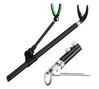 Fishing Pole Holders Ground, Stainless Steel Adjustable, Bank Rod Equipment with Sturdy Build, Premium Quality Boat Dock River Camping Ice Bass Beach Shore Lake Accessory Daily
