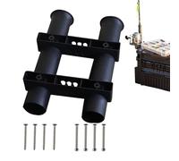 Fishing Pole Holders, Tube Rod Bracket, 12.99x5.12 Inches Nylon Stand Support, Fish Rod Tubed for Boat, Garage Trailer Kayak, Truck, Storage Outdoors, Black, White