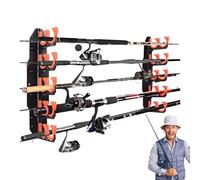 Fishing Poles Holders for Garage - Wall Rod Rack, Fishing Pole Holder with Quick-Release System | Horizontal Space-Saving Organizer for Kayak Paddle, Offshore Gear Storage, Professional Setup