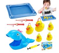 Fishing Pool Toy, inflable Fish Game, Secure Hand Pump, Party Favor Utility, Organized Home Bathtub Kiddie Entertainment, Reliable Outdoor Water Play Supply for Kids, Boys, Girls