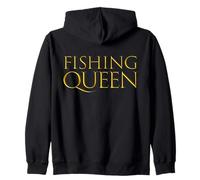 Fishing Queen Royal Wife Cute Día de la Madre Pesca Mamá Sudadera con Capucha