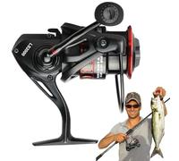 Fishing Reel, Angling Wheel, Smooth Drag System, Ergonómico antideslizante Handle, Standard Size, Excelente para Offshore Inshore Freshwater Ice Crappie Bass Catfish Adventure