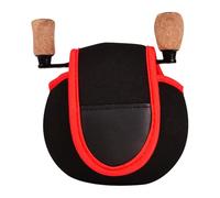 Fishing Reel Bag, Fly Reel Case, Protective Reel Cover, Teardrop Sea Rod Sleeve,Fly Fishing Reel Protective Case Pouch Cover, Fly Reel Case Rod Teardrop Sea Organizing Sleeve For Fishing, Rojo,