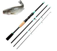 Fishing Rod - 4 Section Fiberglass Travel Pole with Sensitive Tip for Accurate Casting, Diseño Portátil para Pescadores Stream Anglers, Backpacking, Trout, River, , Saltwater, Camping, Carp