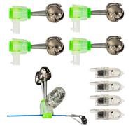 Fishing Rod Alarm Bells - Bell Fishing Rod Alarm - LED Light Night Sea Bells | Eficiente Versatile Fish Sound Alarmm Indicator Accesorios LED Light Clip for Wild Lake Fog Darkness, Detecting Bites