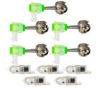 Fishing Rod Alarm Bells - Bell Fishing Rod Alarm - LED Light Night Sea Bells | Eficiente Versatile Fish Sound Alarmm Indicator Accesorios LED Light Clip for Wild Lake Fog Darkness, Detecting Bites