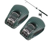 Fishing Rod Clips 2-Pack - Adjustable Casting Pole Holder | Anti-Slip Strap | 2-Level Adjustable Setup, Secure EVA & PVC Protection, Compact 1.77x1.18x1.02" Clips, for Kayak Dock River & Lake Surfcasting
