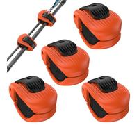 Fishing Rod Clips - Secure Holders for Boat Dock | Sturdy with Spring Clamp, Adjustable Grip for Rods and Poles, Anti Slip Design for Fishing Trips Black Multi Rod Application 1.77x0.87in