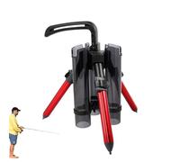 Fishing Rod Holder - Floor Standing Fishing Pole Rack | Portable Tripod Rod Stand For 3 Rods, Foldable Aluminum with Adjustable Extension For Garage Boats Surf Beach Trout Bass ,Bait , Reels