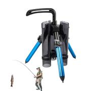 Fishing Rod Holder - Floor Standing Fishing Pole Rack | Portable Tripod Rod Stand For 3 Rods, Foldable Aluminum with Adjustable Extension For Garage Boats Surf Beach Trout Bass ,Bait , Reels