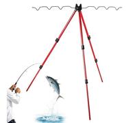 Fishing Rod Holder for Ground Aluminum Alloy Adjustable Support Bracket | Fishing Pole Tripod Bracket for Pond, Stream, River, Reservoir, Along Shoreline, Fishermen