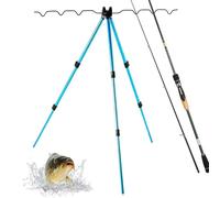 Fishing Rod Holders for Ground - Portable Aluminum Alloy Adjustable Bracket | Fishing Rod Tripod Stand for Pond, Stream, River, Reservoir, | Along Shoreline, Fishermen Fishing Rod Holders for Ground