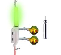 Fishing Rod Light Clip, Fishings Rod Lights Waterproof Indicator, Fish Finder Lamp with Stable Glow Stick, Ideal for Night Fishing Beginners Adults Enthusiasts, 1 Set