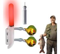 Fishing Rod Light Clip, Fishings Rod Lights Waterproof Indicator, Fish Finder Lamp with Stable Glow Stick, Ideal for Night Fishing Beginners Adults Enthusiasts, 1 Set