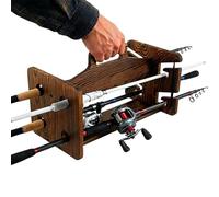 Fishing Rod Rack - Wooden Portable Organizer, 44.96x24.89cm Adjustable Wall-Mounted Storage, Space-Saving Pole Holder For Home, Garage And Living Room, Secure Display For Boat, Kayak And Ship Gear