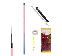 Fishing Rod Telescopic, Ultrashort Shrimp Pole, 40 cm / 15,75 pulgadas Compact Design, Beginner-Friendly Setup, Lightweight Portable Build, 1 pieza Black, for River Lake Backpack Travel