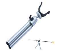 Fishing Rod Tripod Stand - Ice FishingRod Holder Folding Aluminum Alloy | Adjustable Winter Fishing Holder Small Triangular Rod Support Stand Lightweight 17.5-23.5CM Portable Outdoor FishingAccessory