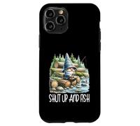 Fishing Scene Gnome Nature Graphic For Men Shut Up And Fish Carcasa para iPhone 11 Pro