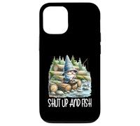 Fishing Scene Gnome Nature Graphic For Men Shut Up And Fish Carcasa para iPhone 12/12 Pro