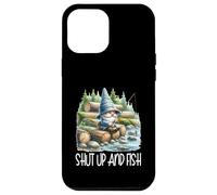Fishing Scene Gnome Nature Graphic For Men Shut Up And Fish Carcasa para iPhone 12 Pro Max