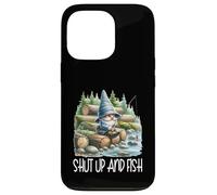 Fishing Scene Gnome Nature Graphic For Men Shut Up And Fish Carcasa para iPhone 13 Pro