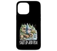 Fishing Scene Gnome Nature Graphic For Men Shut Up And Fish Carcasa para iPhone 13 Pro Max