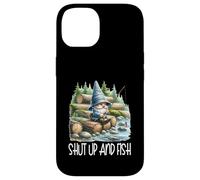 Fishing Scene Gnome Nature Graphic For Men Shut Up And Fish Carcasa para iPhone 14